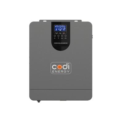 China Codi Energy Single Phase 1.5kva 3kva 1.2kw 2.4kw Mppt Off Grid Solar Inverter Hybrid Solar Inverter for Solar Home System 305*272*100mm for sale