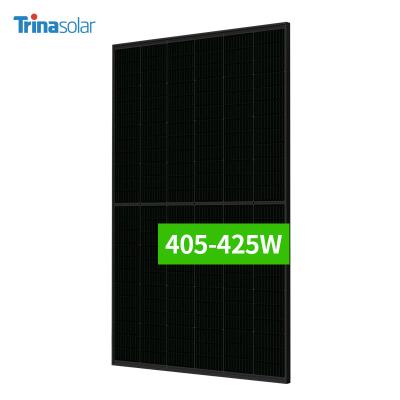 China Solar Power System Trina All Black Mono Solar Panel 405W 410W 415W 420W 425W Monocrystalline 144 Cells Black in Black VertexS Solar Panel for sale