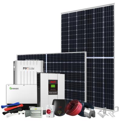 China Home 6kw 7kw 8kw 9kw 10kw portable one-stop solution commercial off grid solar power system diy package for home price for sale