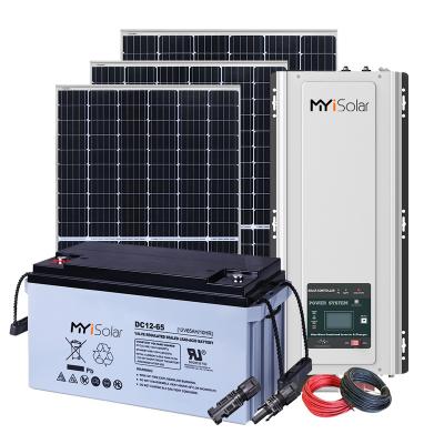 China Home 1kw 2kw, 3kw, 4kw, 5kw all in one off grid solar power system diy package for home for sale