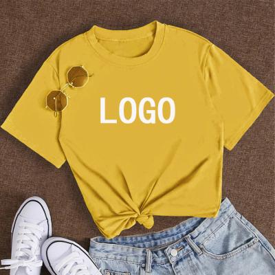 China Regular Wholesale Customizable Patterns Women's T-shirts Cotton Short Sleeve Crewneck Sweatshirts Top Coat Streetwear for sale