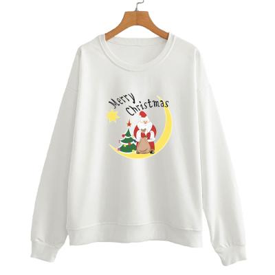 China Copy Other Dropshipping Wholesale Women Tops Custom Sweatshirt Streetwear Crewneck Long Sleeve Pullovers Christmas Graphic Tees for sale