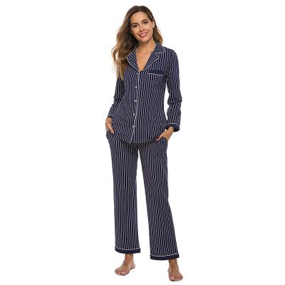 China Manufacturer Dropshipping Women QUICK DRY Source Sleepwear Lapel Cardigan Loungewear Two Piece Suit for sale