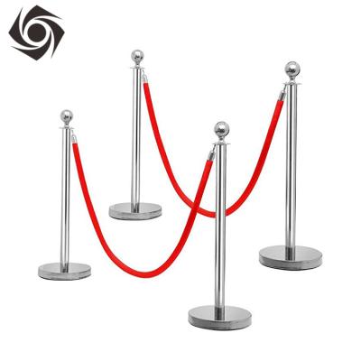 China custom customized 201# stainless steel length 2 meter velvet rope line up stands for crowd control for sale