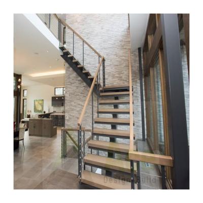 China Modern Luxury Mono Staircase Stair Rail Stainless Steel Glass Railings Fencing Mono Stairs for sale