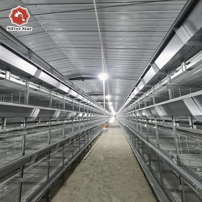 China Full Automatic Broiler Cage H Type Full Automatic Broiler Cage /Galvanized Wire Day Old Chicks Cage For Chicken Farm for sale