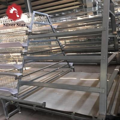 China Automatic Farms Battery Layer Chicken Cage Design Fertilizer Cleaning System for sale