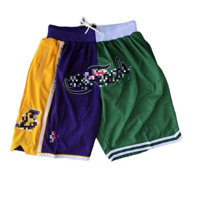 China Anti-Bacterial Fast shipping LA Laker Classics Basketball Shorts Classics Desgin Stitched Pockets Breathable Sportswear for sale