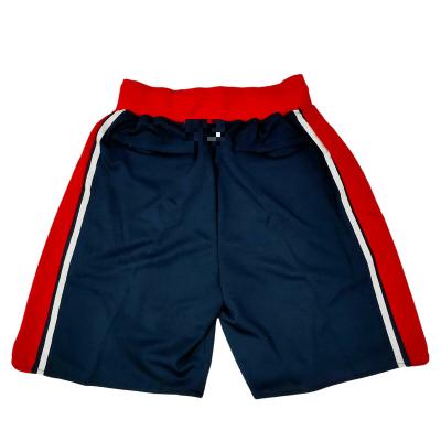 China Anti-Bacterial Top selling Los Angeles M&N Baseball Shorts Design Embroidered Mesh panels With Pockets Sports Sets Navy/Blue/Red for sale