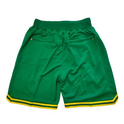 China Anti-Bacterial The Most popular Oakland Vintage Baseball Shorts Embroidered Mesh panels Quickdry Sports Pants Green for sale