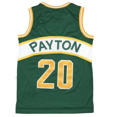 China Anti-Bacterial Old Designed Seattle SuperSonics M&N Retro #40 KEMP #35 DURANT #20 PAYTON Classics Lightweight Basketball Uniform for sale