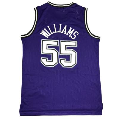 China Anti-Bacterial Lowest Price Sacramento Basketball Vintage Uniform King #55 WILLIAMS #4 WEBBER M&N Strech Basketball Sportswear for sale