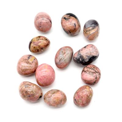 China China high quality pink rhodonite natural stone polishing rhodonite tumbled stone for wholesale for sale