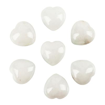 China China Crystal Heart Shape Clear Quartz 2cm Polished Loose Gemstone For Decoration for sale