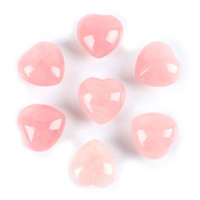 China Natural Stones Rose Quartz Heart Shaped Crystal Healing Stones From China For Sale for sale