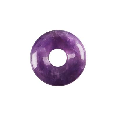 China China Wholesale Amethyst Crystal Pendant Bead Natural Donut Stone For Jewelry Making for sale