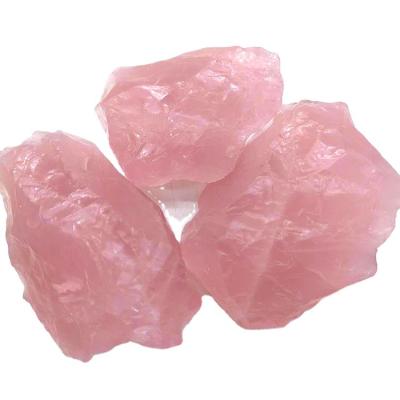 China China Wholesale Crystal Raw Stone Rose Quartz Stone For Raw Material Processing for sale