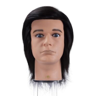 China Hair Cut Male Mannequin Cosmetology Doll With Long Heads Wig Stand Beard Hair Synthetic Fiber Hairdressing Training Model Mannequin for sale