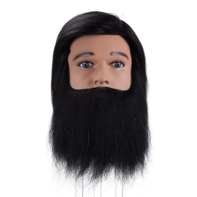 China Haircutting Mannequin Hair Cutting Braiding Male Bearded Head Training Mannequin Synthetic Cosmetology Practice Doll For Salon for sale