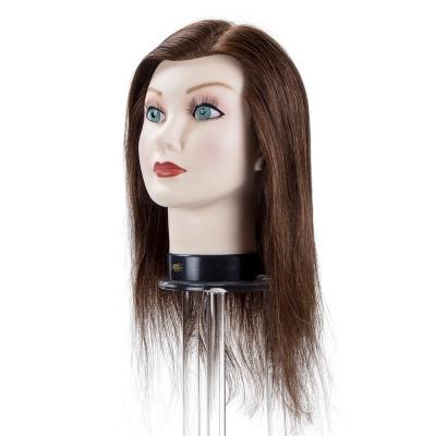 China Haircut Brown Wholesale Head 16inch 100% Head Hair Manikin Training Mannequin Head Wholesale Head With Real Hair for sale