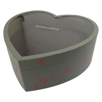 China Packaging optical printing Herolion Cajas De Herramientas Para Flores Y Amor Heart Shape Flower Boxes for sale