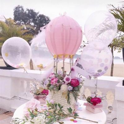 China Promotional toy 18 inch inflatable latex air balls. thick clear transparent birthday balloons wedding party balloons for sale