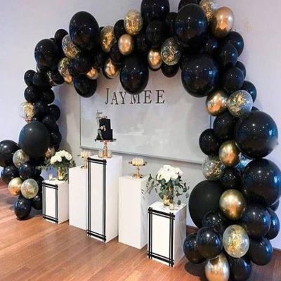 China Promotional Toy 103pcs Gold and Black Balloons Arch Adult Kit Party Decorations Helium Latex Balloons Baby Shower Birthday Wedding for sale