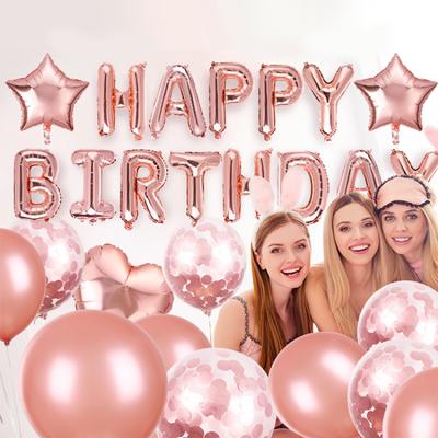 China Toy Rose Gold Wedding Birthday Party Promotional Balloons Happy Birthday Letter Foil Balloon Baby Shower Birthday Event Party Decor Supplies for sale