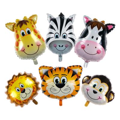 China Gift Toy New Style Large Monkey Tiger Zebra Deer Cow Head Helium Foil Balloons Birthday Party Air Balloons for sale