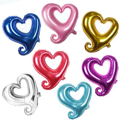 China 18 Inch Hook Balloon Helium Balloon Wedding Valentine's Day Decoration Gogo Heart Foil Balloon Heart Shaped Birthday Promotional Toy for sale