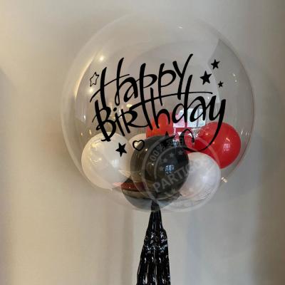 China Advertising Toy Hot Birthday Wedding Valentine's Day Party Balloon Decoration DIY Balloon Letter Balloon Transparent Paper Sticker for sale