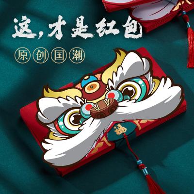 China OEM Product Spring Festival Red Wedding Creative Birthday Red Pocket Bag Chinese Hot Stamping Envelopes for sale