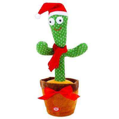 China New Festival Home Decoration Children's Party Toys Singing Funny Talking Twist Dancing Cactus Dancing Plush Toy for sale