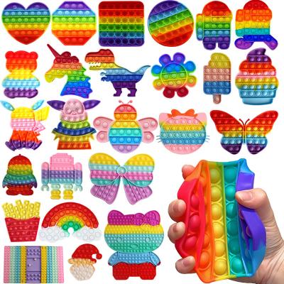 China Eductional Preschool Toys Dimple Fidget Sensory Toy For Push Bubble Squeeze Antistress Squishy Squishy Toy For Autisim Special Needs Relief Toy Gifts for sale