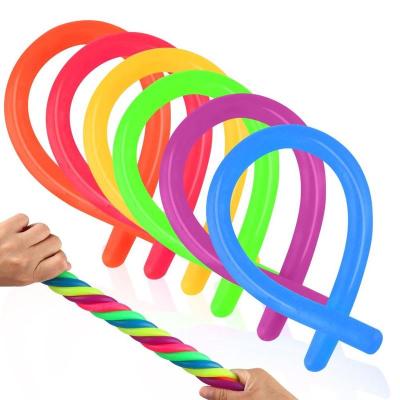 China Educational DIY Toy Set Children Adult Decompression Toy Luminous Noodle Stretch String TPR Anti Strain Toys Educational String TPR Toys Active Person Autism Duct Toys for sale