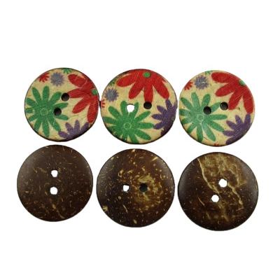 China Nature Sustainable Coconut Shells Button with Flower for sale