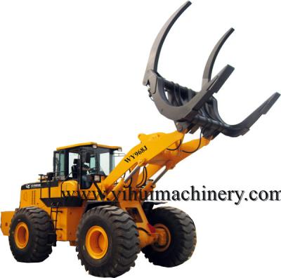 China Chinese wenyang machinery   log loader WY968J 8ton with log grapple en venta