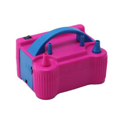 China Cartoon Style Portable Electric Pink Pump Inflator Globos Double Nozzles Balloon Machine 110V 220V Inflator for sale