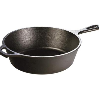 China Pre-Seasoned Cast Iron Sustainable 10.25 Inch Deep Skillet for sale