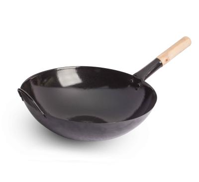 China Sustainable Carbon Steel Enamel Chinese Wok Pan for sale