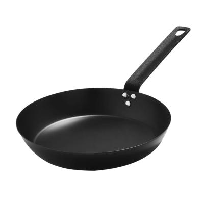 China Sustainable Wholesale Hotel Restaurant Kitchen Cooking Carbon Steel Frying Pan for sale