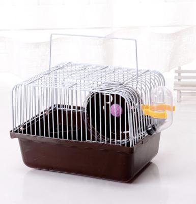 China Fashion Custom Pet Houses Small Plastic Animal Cage 2 Layers Deluxe Portable Hamster Cages House for sale