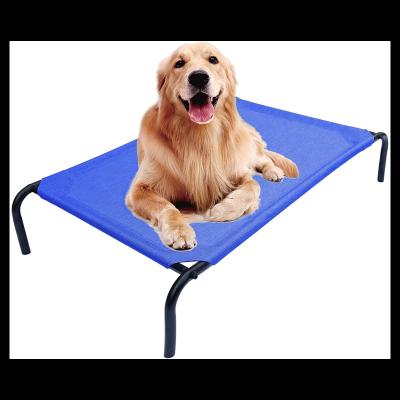 China Pet Accessories Breathable Mesh Portable Dog Cot Cooling Outdoor Pet Beds High Dog Bed For Dog Pets for sale