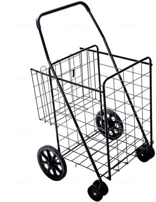 China Durable Factory Customized Portable Folding Steel Wire Shopping Carts For Supermarket Mini Folding Steel Wire Shopping Cart for sale