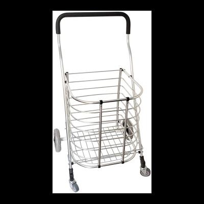 China Collapsible Popular Foldable Shopping Trolley Metal Shopping Trolley Supermarket Folding Wheel Shopping Trolleys Trolley for sale