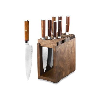 China 2021 New Viable Full Flavor Hot Rosewood Japanese Handmade Damascus Knife Set vg10 Kitchen Knives for sale