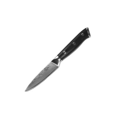 China Sustainable HYF70 VG10 Blade G10 Handle Handmade Damascus Kitchen 3.5 Inch Paring Knife for sale