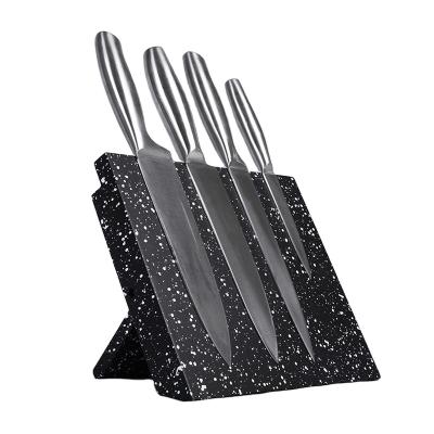 China New Style Sustainable Black Coating Acrylic Magnetic Wooden Knife Block for sale