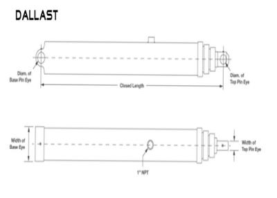 China 3 4 5 Single Acting Telescopic Cylinder MH Series Pin Mount 2000 psi Pressure for sale