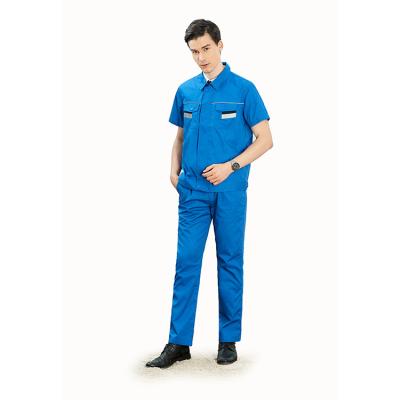 China Outer: 60%cotton / Inner: 40%Polyester wholesale high quality workwear OEM summer short-sleeve coveralls for sale